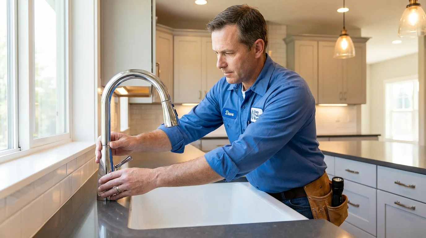 Kitchen faucet installation by Johns Plumbing LLC in Bogata